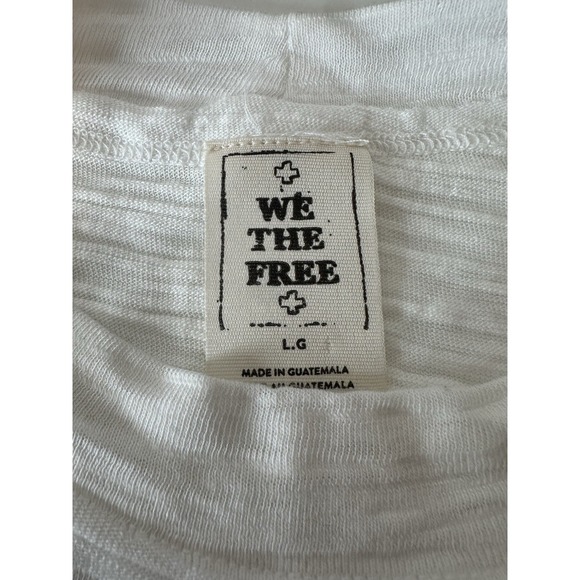 Free People We The Free Tank Top Womens Large White Sleeveless Oversized Stretch - Picture 3 of 7